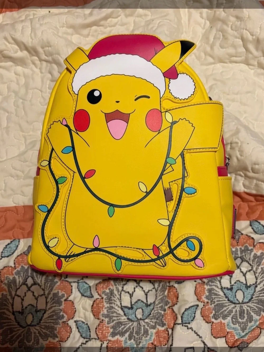 Loungefly Light Up Yellow Pikachu Holiday Backpack